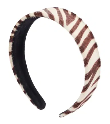 Jennifer Behr Cruz zebra-print calf hair headband | Thumbnail 1 Jennifer Behr Cruz zebra-print calf hair headband | Thumbnail 1