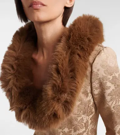 Saint Laurent Floral brocade minidress | Thumbnail 5 Saint Laurent Floral brocade minidress | Thumbnail 5
