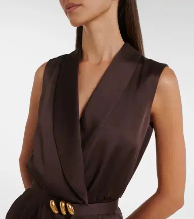 Max Mara Belted satin jumpsuit | Thumbnail 3