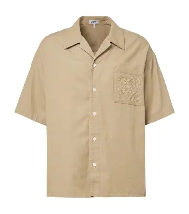 Loewe Logo embroidered cotton shirt | Thumbnail 1