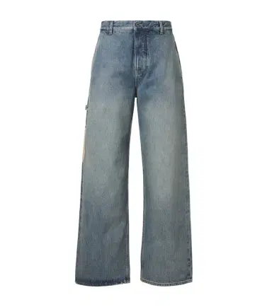 Loewe Suede-trimmed straight jeans | Thumbnail 1 Loewe Suede-trimmed straight jeans | Thumbnail 1