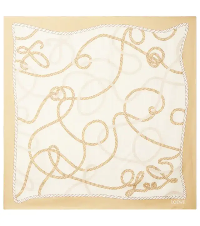 Anagram silk twill scarf