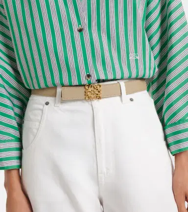Loewe Anagram Bombé leather belt | Thumbnail 3