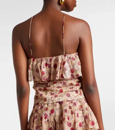 Marant Étoile Dijimia printed ruffled cotton top | Thumbnail 6