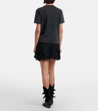 Marant Étoile Layale embroidered cotton shorts | Thumbnail 4