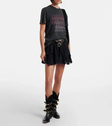 Marant Étoile Layale embroidered cotton shorts | Thumbnail 5