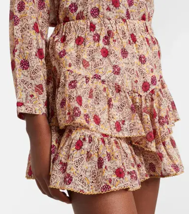 Marant Étoile Jocadia floral ruffled cotton shorts | Thumbnail 2