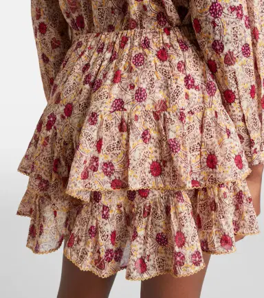 Marant Étoile Jocadia floral ruffled cotton shorts | Thumbnail 4