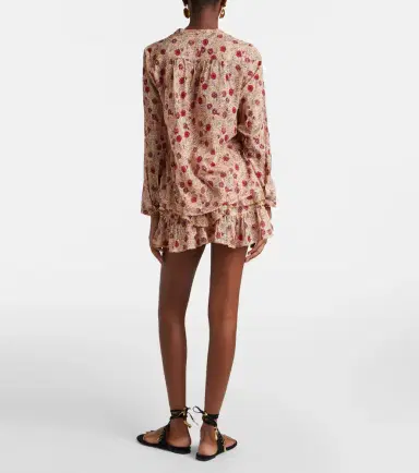 Marant Étoile Jocadia floral ruffled cotton shorts | Thumbnail 5