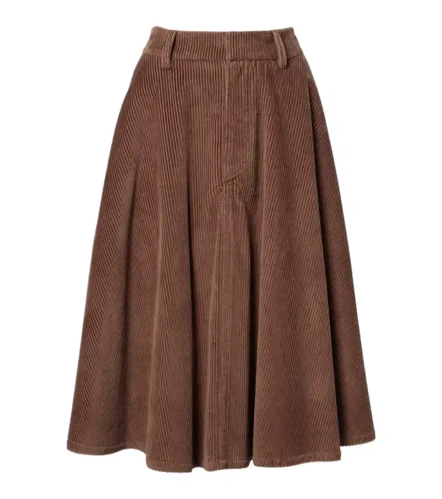 Brunello Cucinelli Monili cotton corduroy midi skirt
