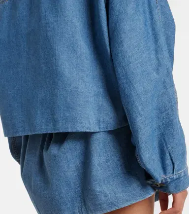 Loewe Leather-trimmed denim jacket | Thumbnail 5 Loewe Leather-trimmed denim jacket | Thumbnail 5