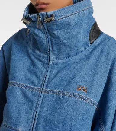 Loewe Leather-trimmed denim jacket | Thumbnail 6 Loewe Leather-trimmed denim jacket | Thumbnail 6