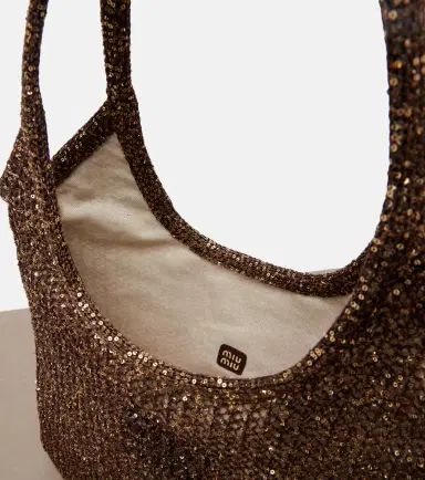 Miu Miu Ivy sequined mesh shopper | Thumbnail 3