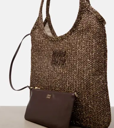 Miu Miu Ivy sequined mesh shopper | Thumbnail 4