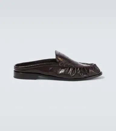 Saint Laurent Le Loafer eel leather mules | Thumbnail 2