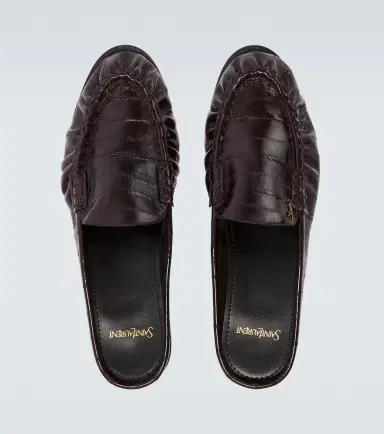 Saint Laurent Le Loafer eel leather mules | Thumbnail 5