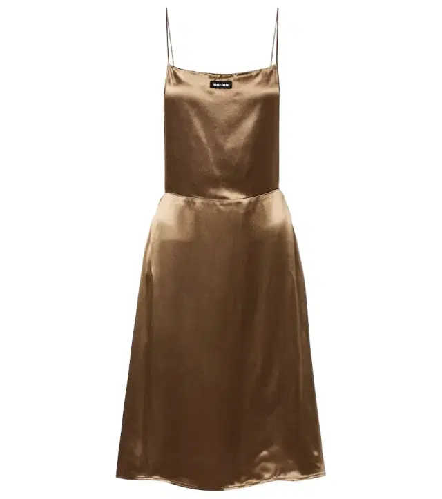 Open-back satin minidress