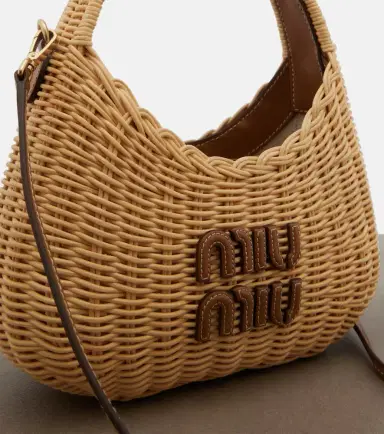 Miu Miu Wander wicker top-handle bag | Thumbnail 3 Miu Miu Wander wicker top-handle bag | Thumbnail 3