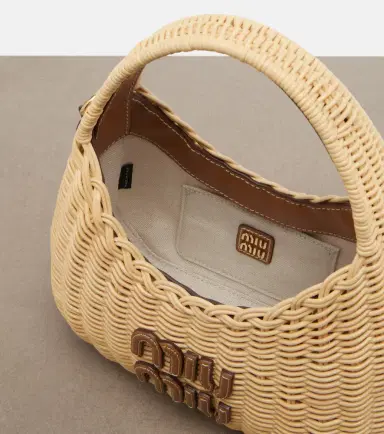 Miu Miu Wander wicker top-handle bag | Thumbnail 4 Miu Miu Wander wicker top-handle bag | Thumbnail 4