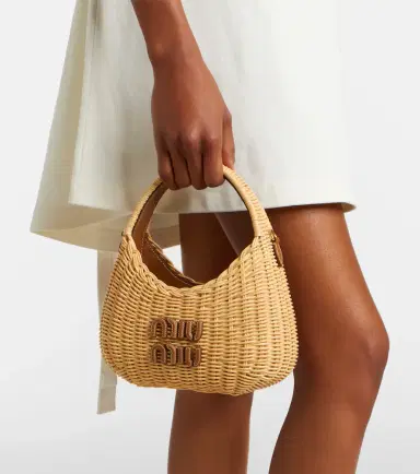 Miu Miu Wander wicker top-handle bag | Thumbnail 6 Miu Miu Wander wicker top-handle bag | Thumbnail 6