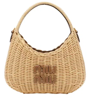 Miu Miu Wander wicker top-handle bag | Thumbnail 1 Miu Miu Wander wicker top-handle bag | Thumbnail 1