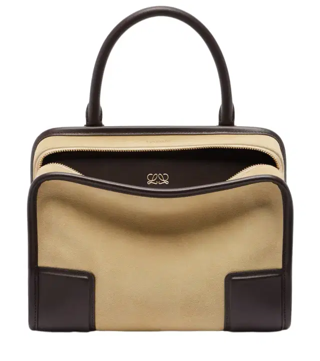 Loewe Amazona 180 Small suede top-handle bag