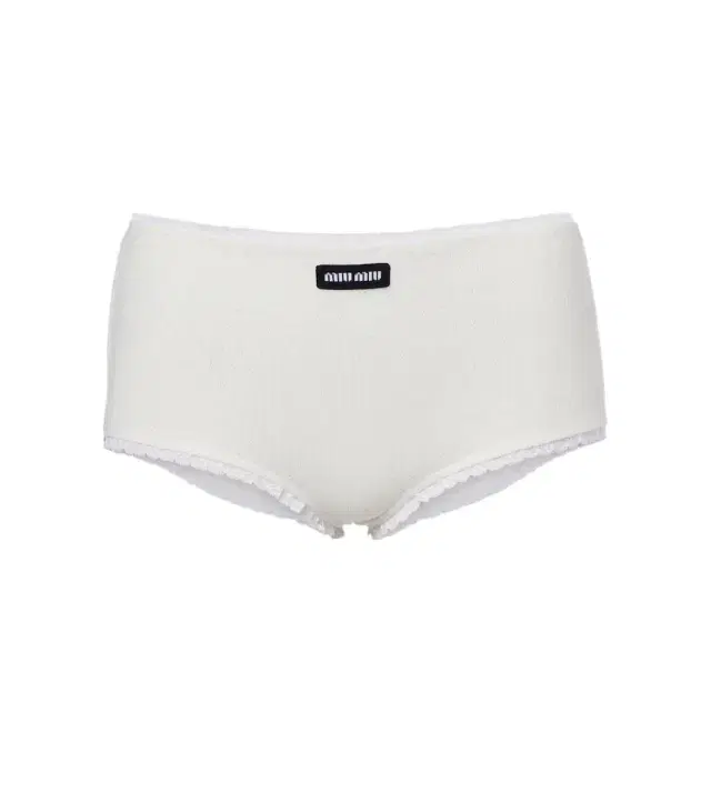 Pointelle cotton micro shorts