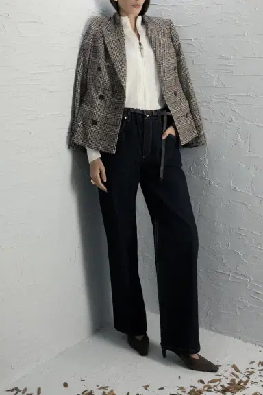 Brunello Cucinelli Check Print Suit Jacket | Thumbnail 3