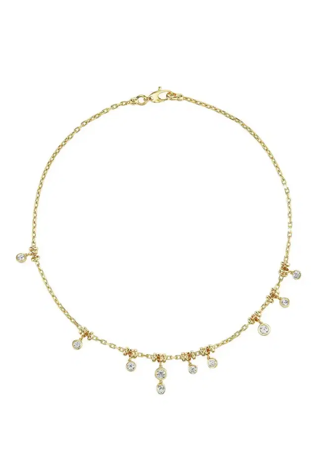 Uniform Object Diamond Dust Necklace