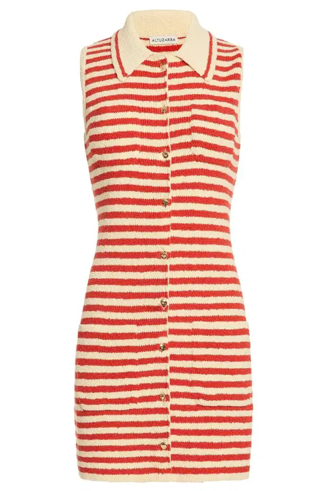 Altuzarra Mamie Dress - Red Ivory