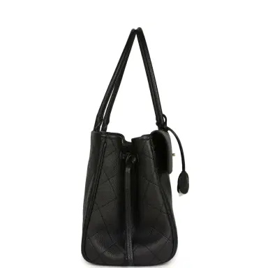 Chanel Chanel Medium "Urban Essential" East West Shopping Tote Black Caviar Gold Hardware | Thumbnail 4