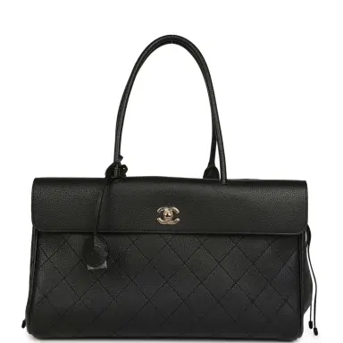 Chanel Chanel Medium "Urban Essential" East West Shopping Tote Black Caviar Gold Hardware | Thumbnail 1