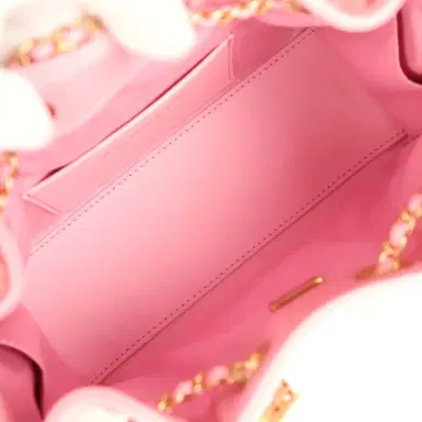 Chanel Chanel Mini 25 Hobo Bag Pink Caviar Antique Gold Hardware | Thumbnail 8