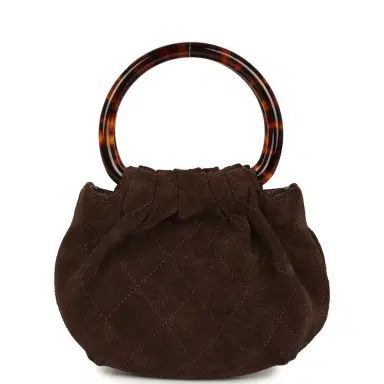 Chanel Chanel Mini Pouch Dark Brown Suede Tortoiseshell Hardware | Thumbnail 4 Chanel Chanel Mini Pouch Dark Brown Suede Tortoiseshell Hardware | Thumbnail 4