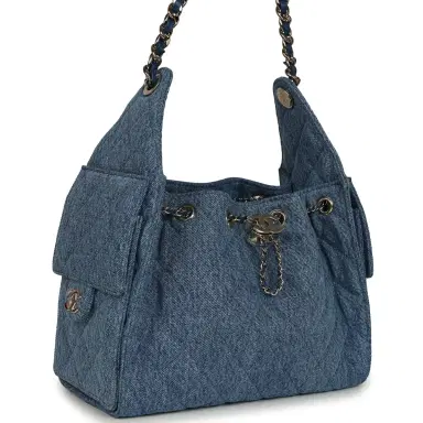 Chanel Chanel Small 25 Hobo Bag Blue Washed Denim Antique Gold Hardware | Thumbnail 2 Chanel Chanel Small 25 Hobo Bag Blue Washed Denim Antique Gold Hardware | Thumbnail 2