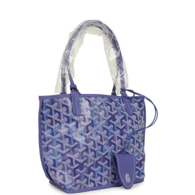 goyard Goyard Goyardine Anjou Blueberry Purple Mini Bag Palladium Hardware | Thumbnail 2