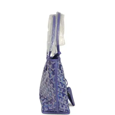 goyard Goyard Goyardine Anjou Blueberry Purple Mini Bag Palladium Hardware | Thumbnail 3