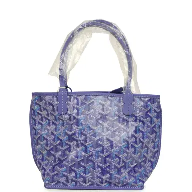 goyard Goyard Goyardine Anjou Blueberry Purple Mini Bag Palladium Hardware | Thumbnail 4