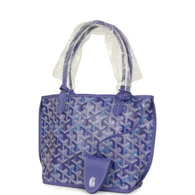 goyard Goyard Goyardine Anjou Blueberry Purple Mini Bag Palladium Hardware | Thumbnail 5