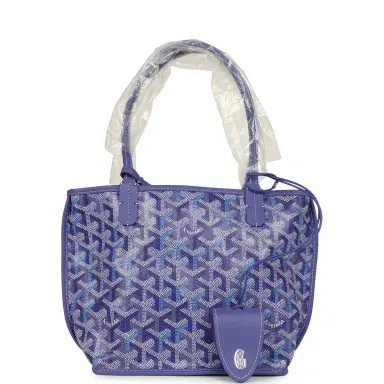 goyard Goyard Goyardine Anjou Blueberry Purple Mini Bag Palladium Hardware | Thumbnail 1