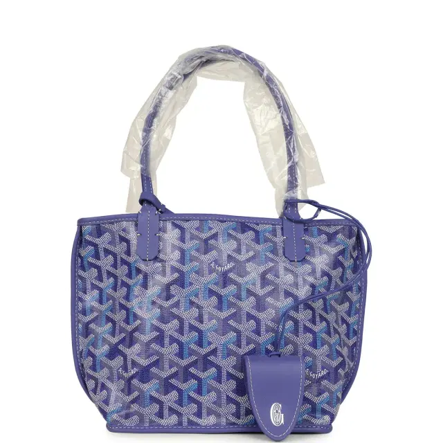 goyard Goyard Goyardine Anjou Blueberry Purple Mini Bag Palladium Hardware