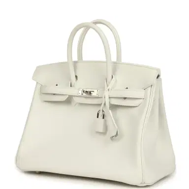HERMÈS Hermes Birkin 25 New White Swift Palladium Hardware | Thumbnail 5 HERMÈS Hermes Birkin 25 New White Swift Palladium Hardware | Thumbnail 5