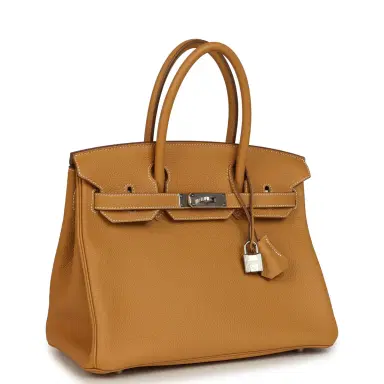 HERMÈS Hermes Birkin 30 Natural Sable Togo Palladium Hardware | Thumbnail 2 HERMÈS Hermes Birkin 30 Natural Sable Togo Palladium Hardware | Thumbnail 2