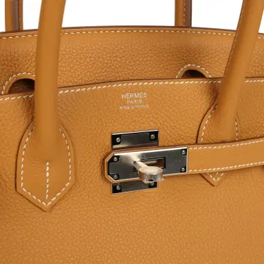 HERMÈS Hermes Birkin 30 Natural Sable Togo Palladium Hardware | Thumbnail 7 HERMÈS Hermes Birkin 30 Natural Sable Togo Palladium Hardware | Thumbnail 7