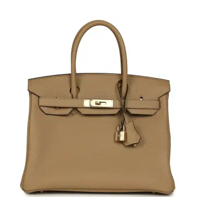 HERMÈS Hermes Birkin 30 Poussiere Togo Permabrass Hardware | Thumbnail 1 HERMÈS Hermes Birkin 30 Poussiere Togo Permabrass Hardware | Thumbnail 1
