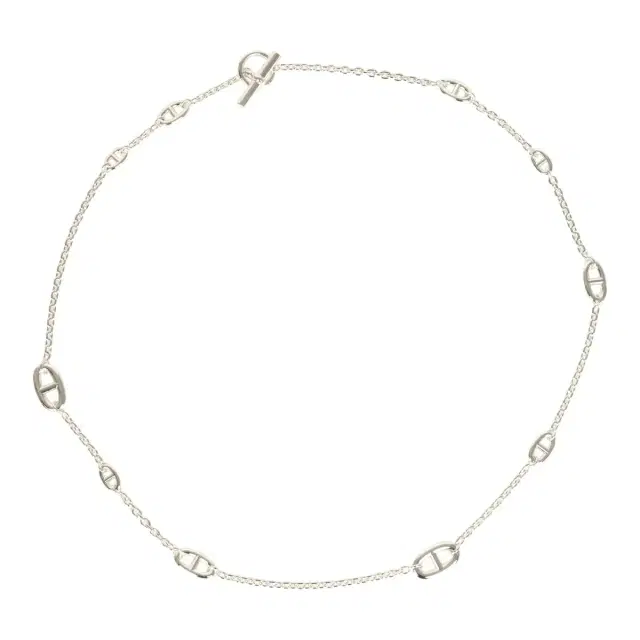 hermes Hermes Farandole Rope Necklace 80cm Sterling Silver Hardware