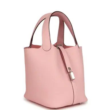 HERMÈS Hermes Picotin Lock 18 Rose Sakura Clemence Palladium Hardware | Thumbnail 2 HERMÈS Hermes Picotin Lock 18 Rose Sakura Clemence Palladium Hardware | Thumbnail 2