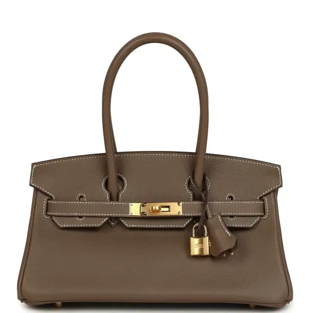 hermes Hermes Shoulder Birkin Light 29 Etoupe Evercolor Gold Hardware
