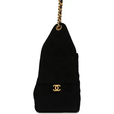 Chanel Pre-owned Chanel Small 25 Hobo Bag Black Suede Antique Gold Hardware | Thumbnail 3 Chanel Pre-owned Chanel Small 25 Hobo Bag Black Suede Antique Gold Hardware | Thumbnail 3