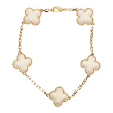 Van Cleef & Arpels Pre-owned Van Cleef & Arpels Vintage Alhambra Rock Candy Crystal Bracelet 5 Motifs 18K Yellow | Thumbnail 1 Van Cleef & Arpels Pre-owned Van Cleef & Arpels Vintage Alhambra Rock Candy Crystal Bracelet 5 Motifs 18K Yellow | Thumbnail 1